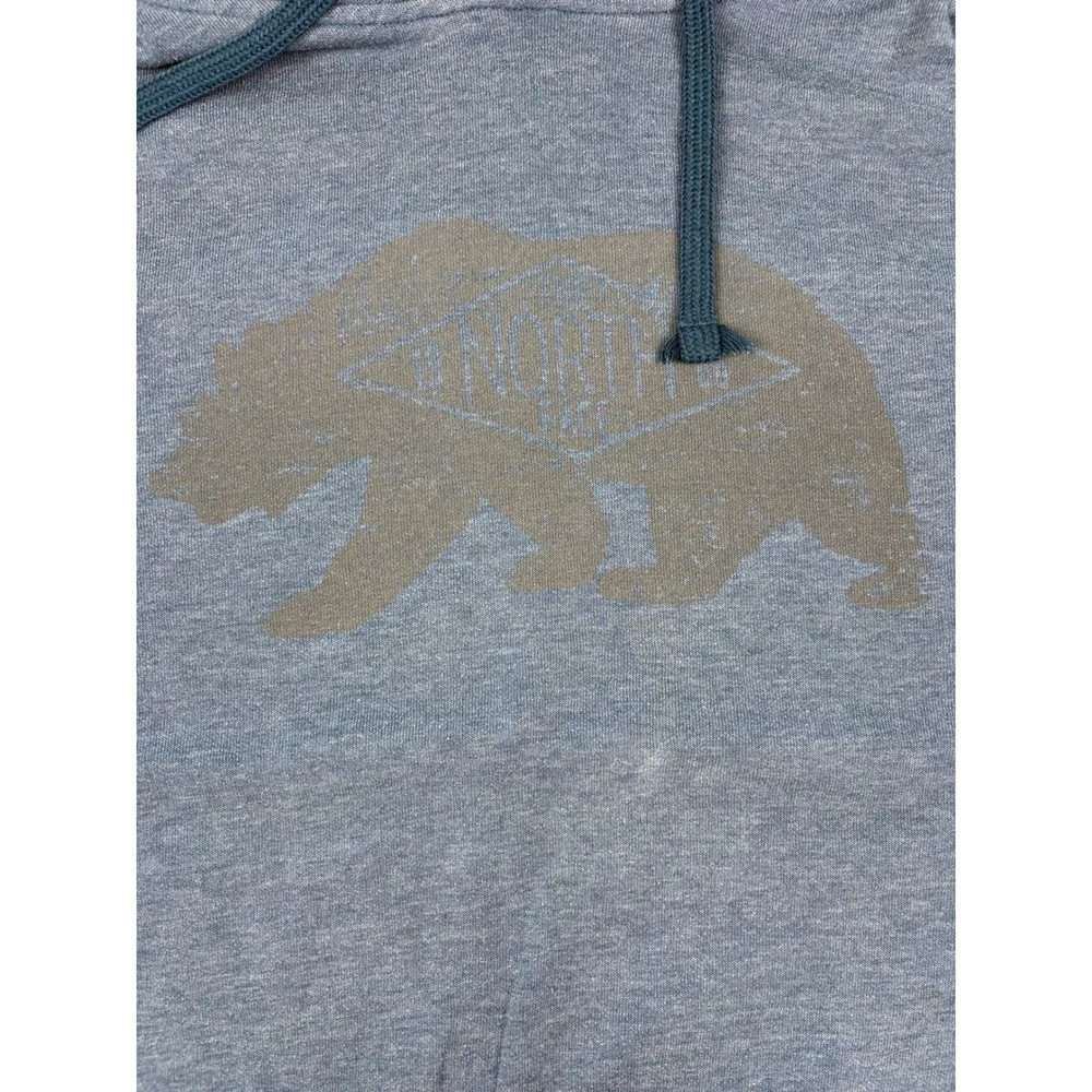 The North Face Mens XL Blue Heather California Bear Graphic Pullover Hoodie